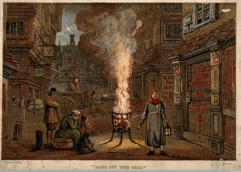 Lukisan Pembakaran Mayat di Eropa semasa Black Death